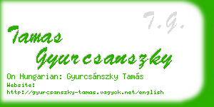 tamas gyurcsanszky business card