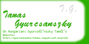 tamas gyurcsanszky business card